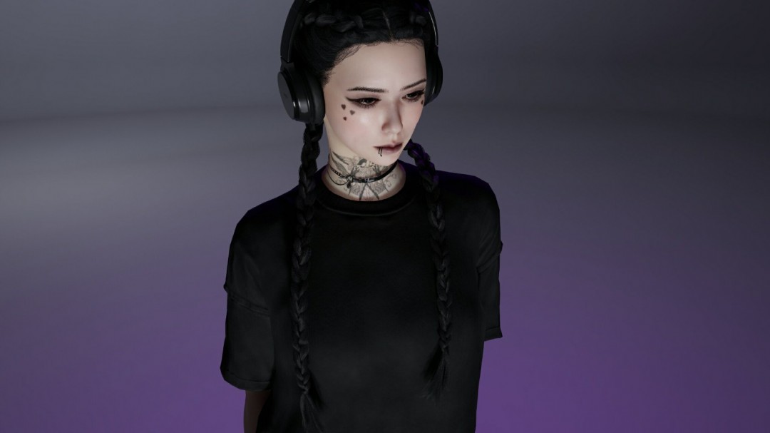 《inZOI》滑板哥特风格少女捏脸分享