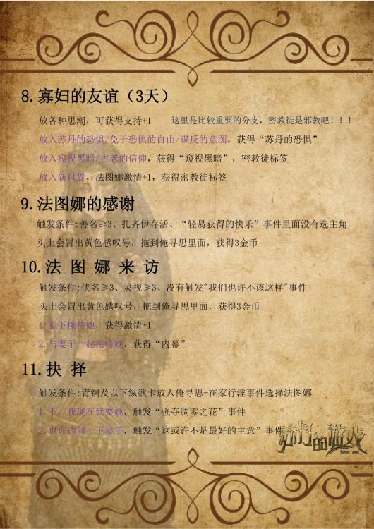 《苏丹的游戏》法图娜和扎齐伊全流程攻略分享