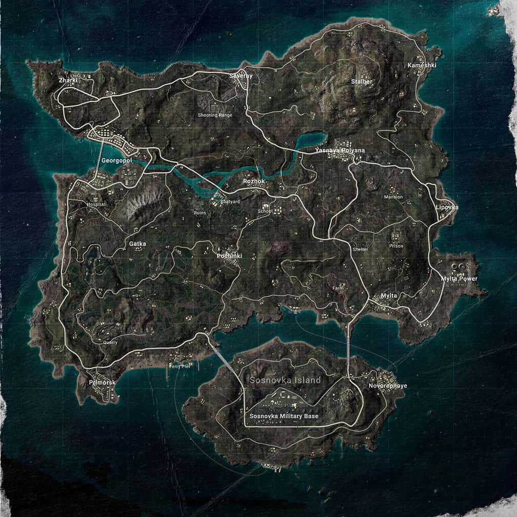 《PUBG》全地图场景