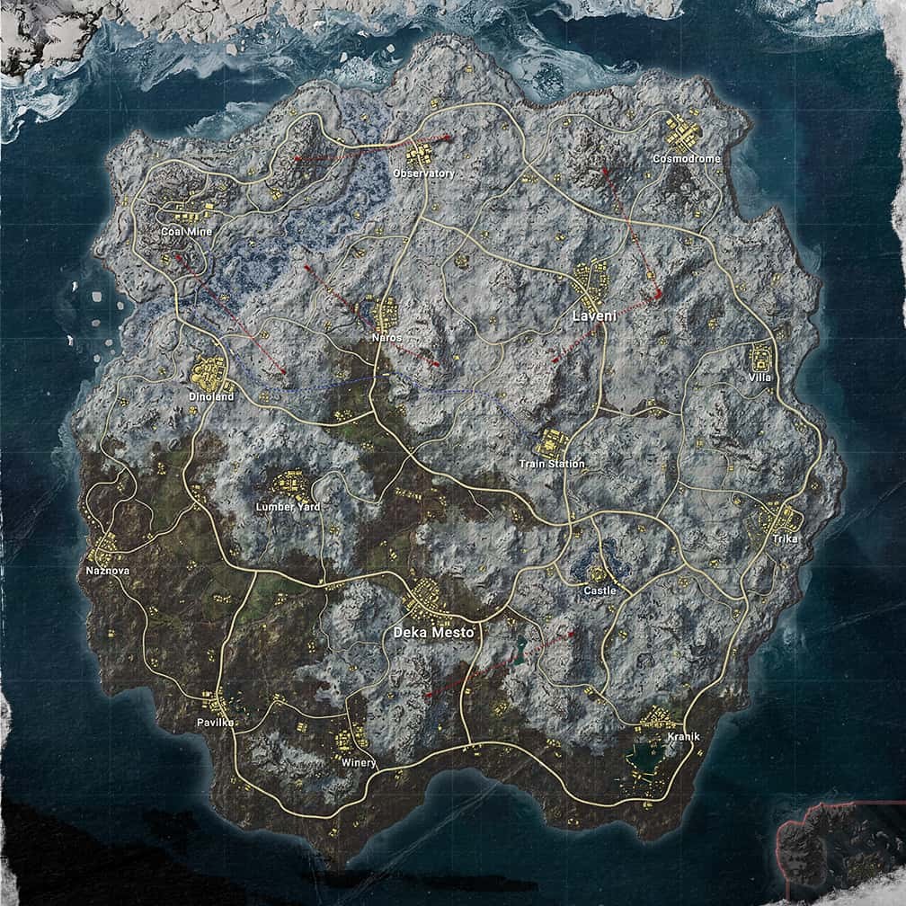 《PUBG》全地图场景