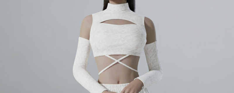 《inZOI》镂空印花吊带衫短裙服装分享