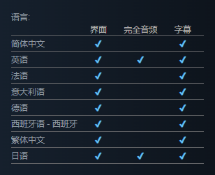 《忍者龙剑传2：黑之章》支持语言介绍