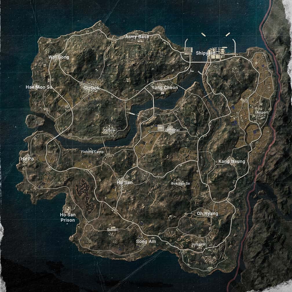 《PUBG》全地图场景
