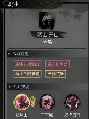 神探诡事录猛士职业技能怎么样